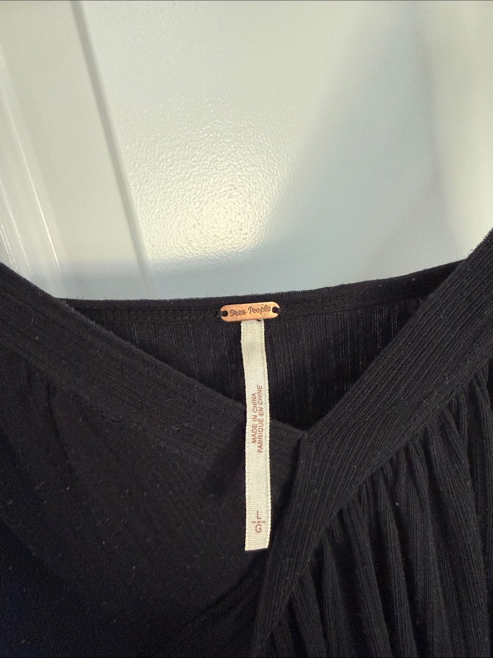 Free People Black Ruffled Tank Top - Picture 3 of 3